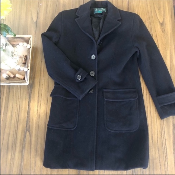Lauren Ralph Lauren black wool pea coat